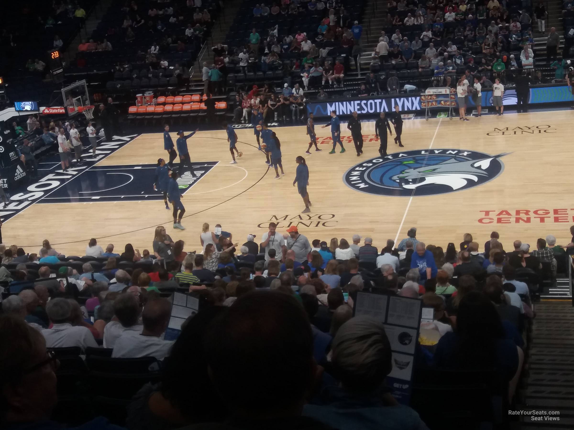 section 111, row n seat view  for basketball - target center